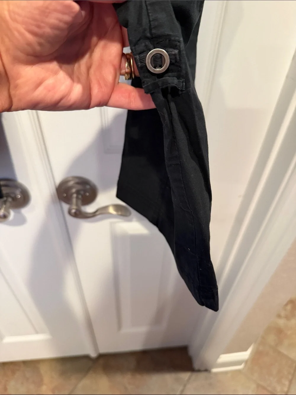 Chico's Black Cargo Pants with Utility Pockets 2.5